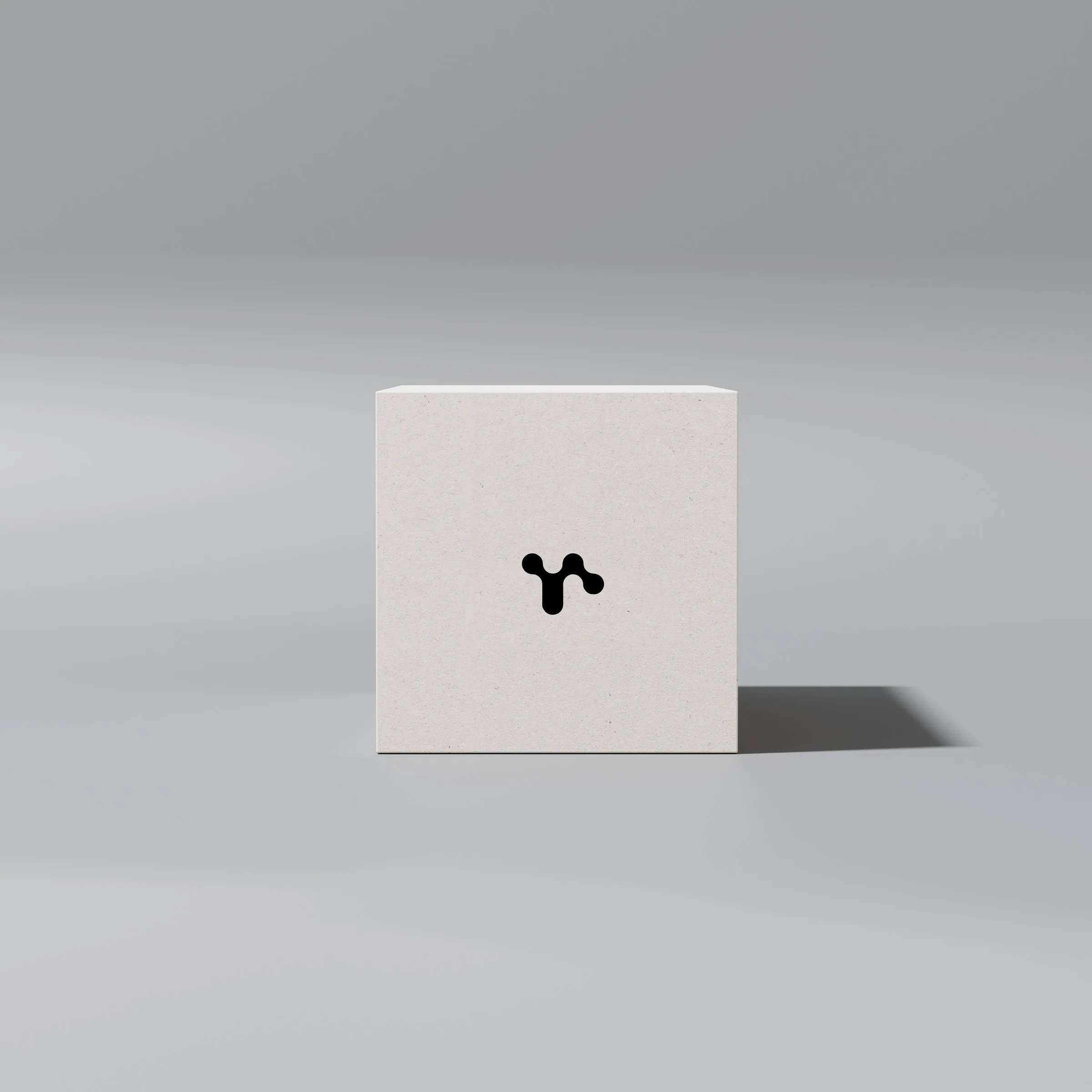 End of a light grey box with the symbol in black